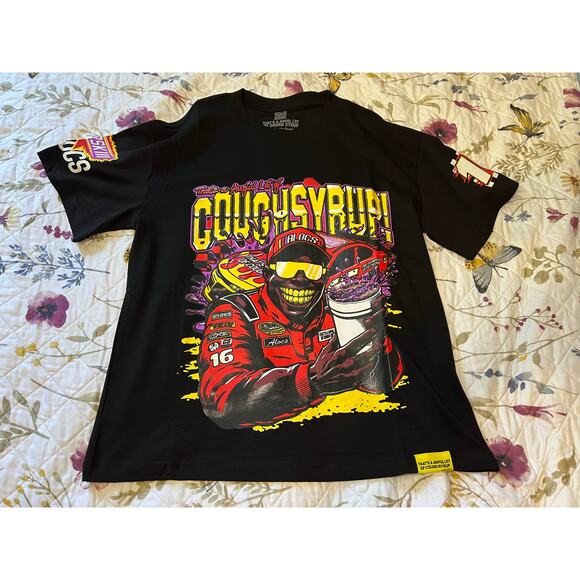 NEW That’s A Awful Lot Of Cough Syrup NASCAR Tee Size Small, Fits Like Medium - Picture 1 of 12